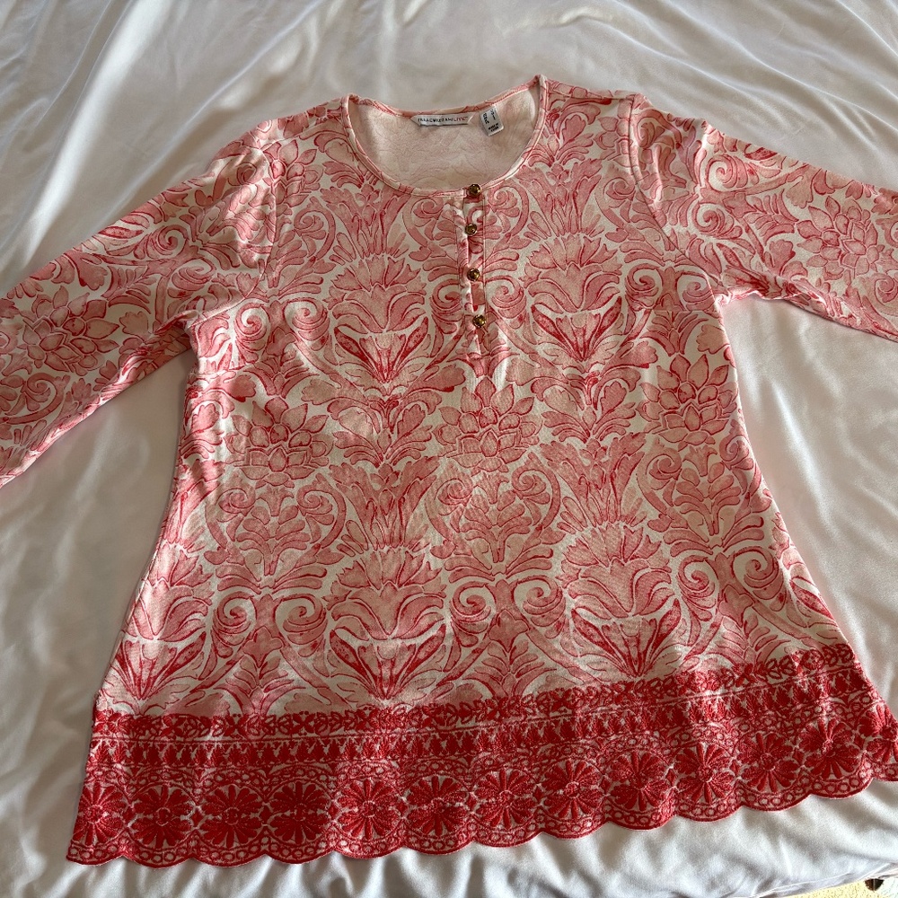 Isaac Mizrahi Live 3/4 Sleeve Top